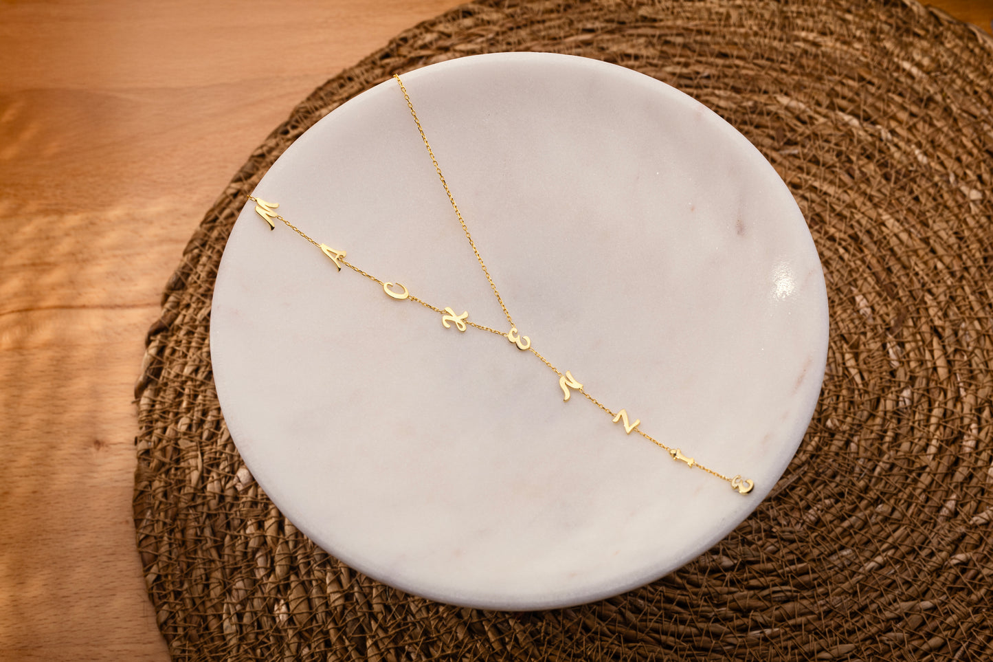 Döküm Harf El Yazısı Y kolye| 925 Gümüş