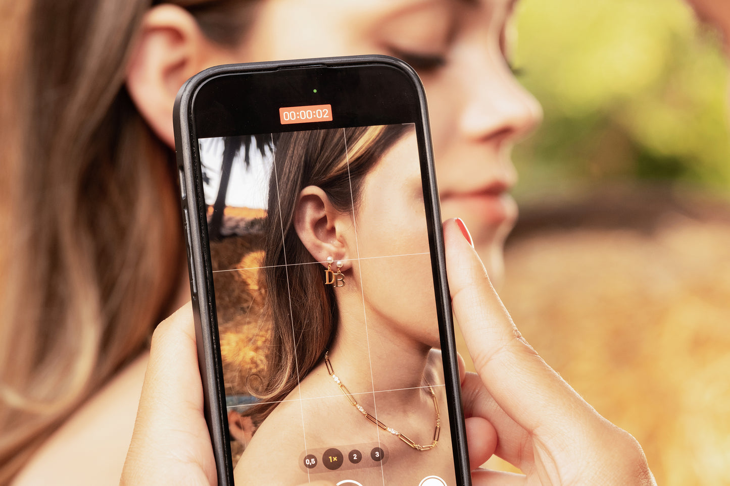 İncili Harf Küpe | 925 Gümüş