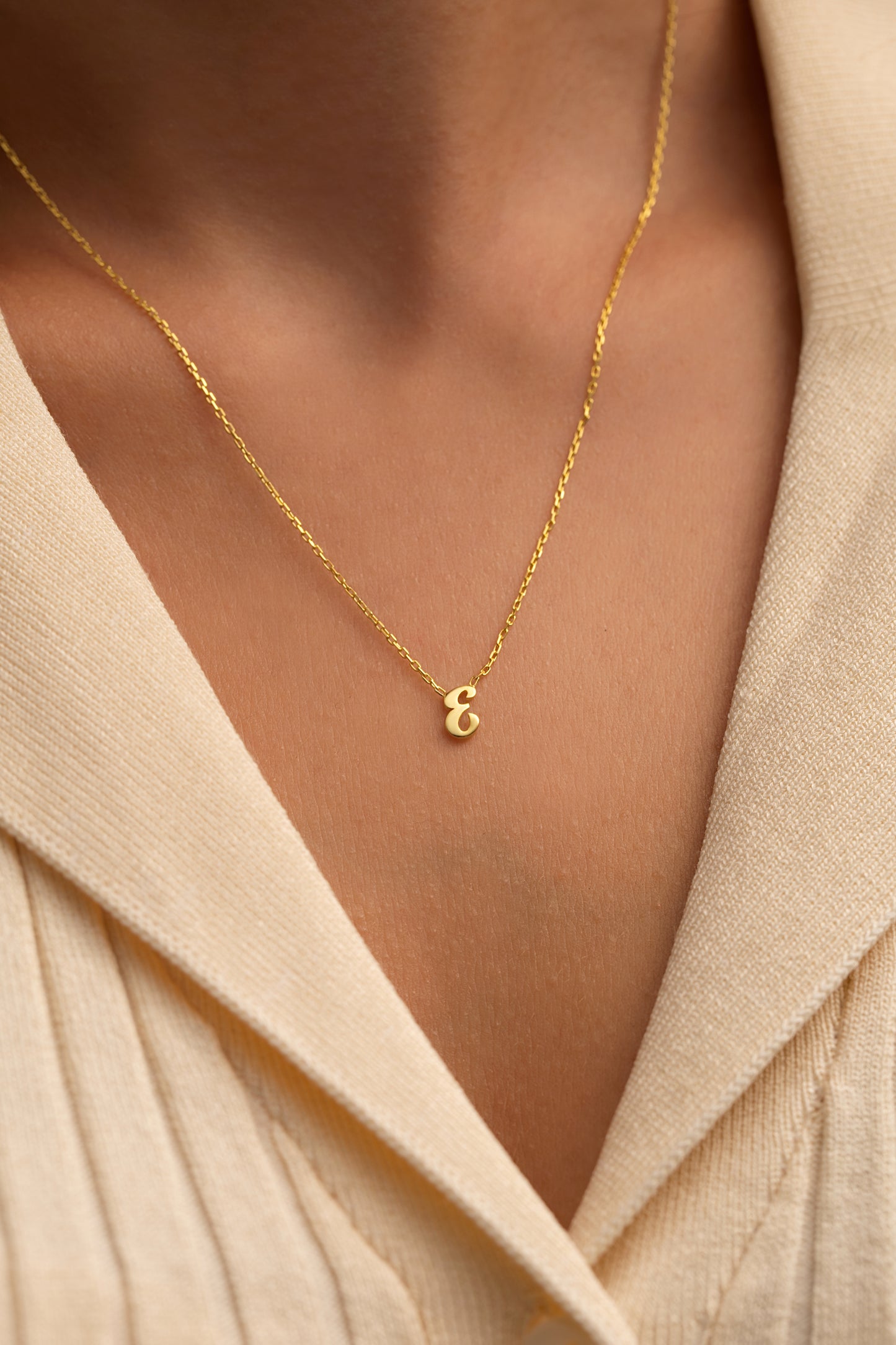 El Yazısı Döküm Tek Harf kolye | 925 Gümüş