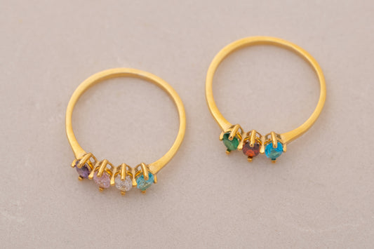 Oval Doğum Taşlı Minimal Yüzük | 925 Gümüş