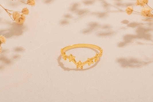 Yedi Yıldızlı Yüzük | 14 Ayar Altın