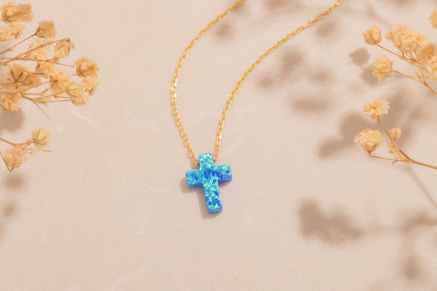 Opal Haç Kolye | 925 Gümüş