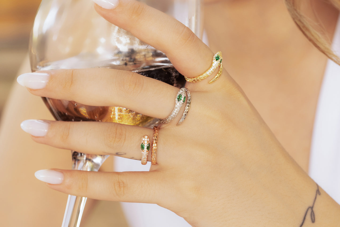 Yılan Figürlü Yüzük | 925 Gümüş