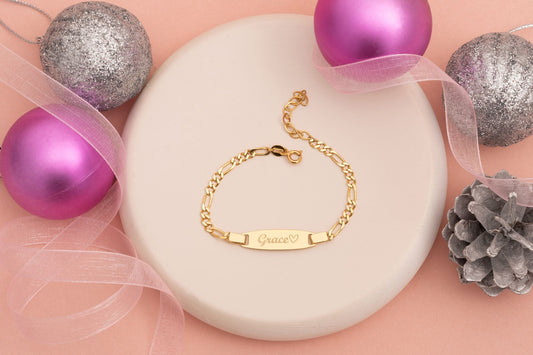 Figaro Zincirli Oval Bebek Bilekliği | 925 Gümüş