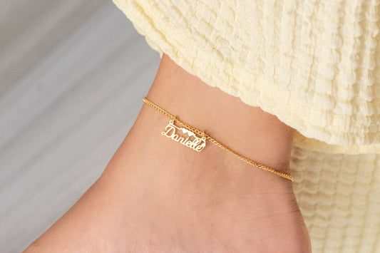 Gurmet Zincirli İsim Halhal | 925 Gümüş