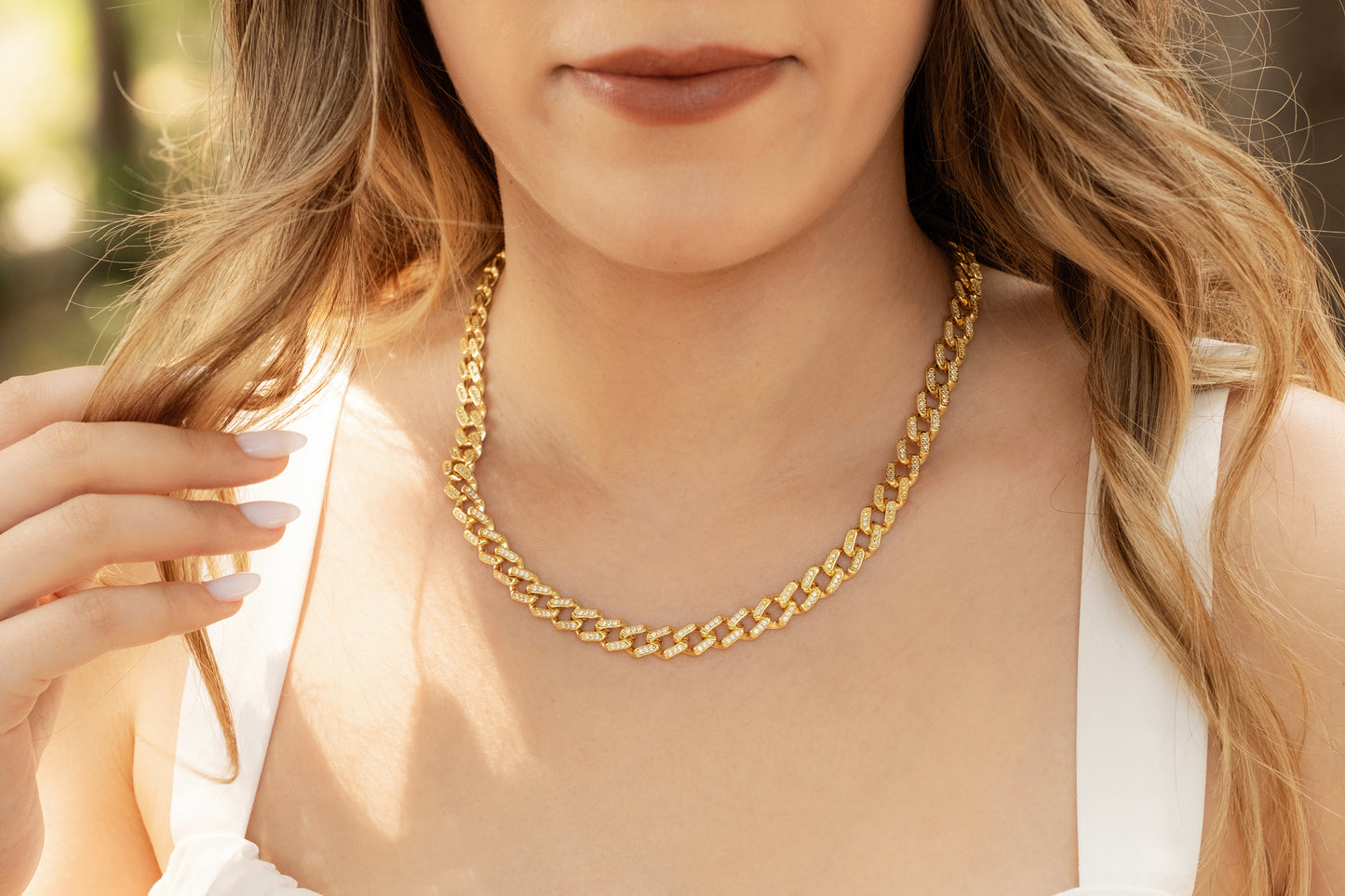 Zirkon Taşlı Gurmet Zincir Kolye | 925 Gümüş