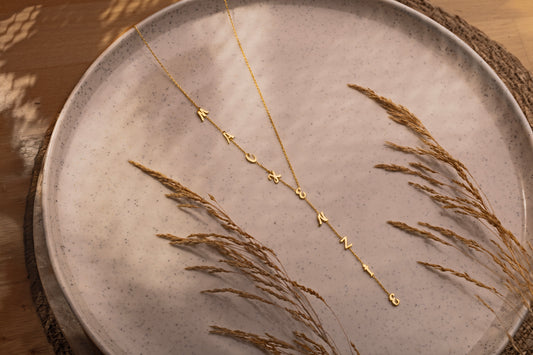 Döküm Harf El Yazısı Y kolye| 925 Gümüş