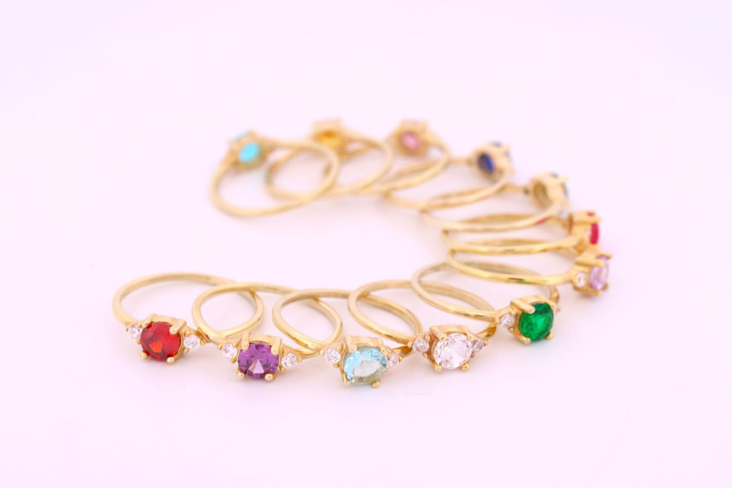 Ametist Doğum Taşlı Yüzük | 14 Ayar Altın