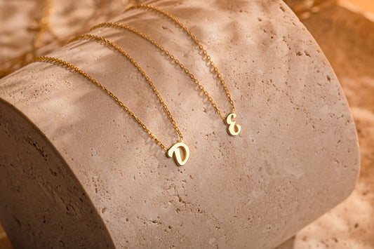 El Yazısı Döküm Tek Harf kolye | 925 Gümüş