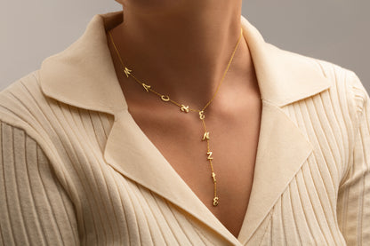 Döküm Harf El Yazısı Y kolye| 925 Gümüş