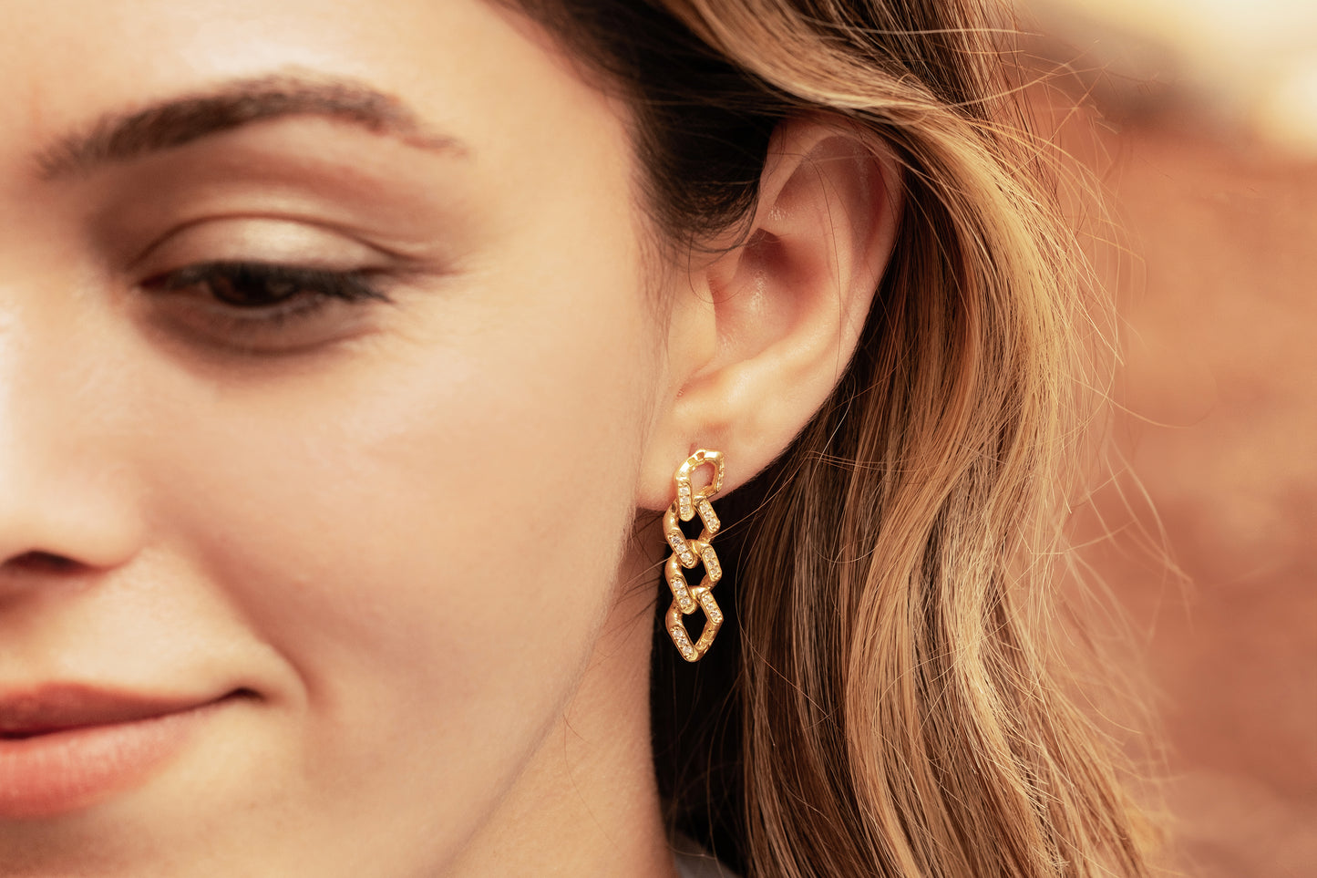 Zirkon Taşlı Sallantılı Küpe | 925 Gümüş