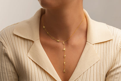 Döküm Harf El Yazısı Y kolye| 925 Gümüş