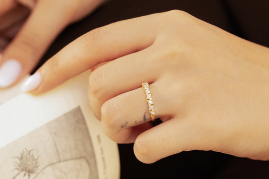 Zirkon Taşlı Mekik Yüzük | 925 Gümüş