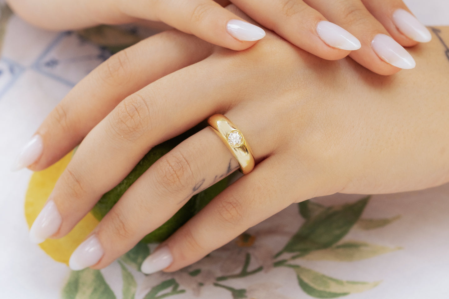 Zirkon Taşlı Kalın Yüzük | 925 Gümüş