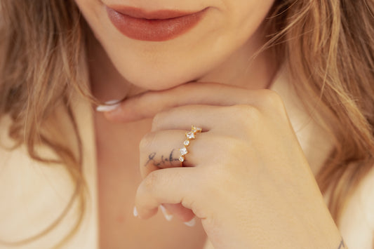 Zirkon Taşlı Tek Sıra Yüzük | 925 Gümüş