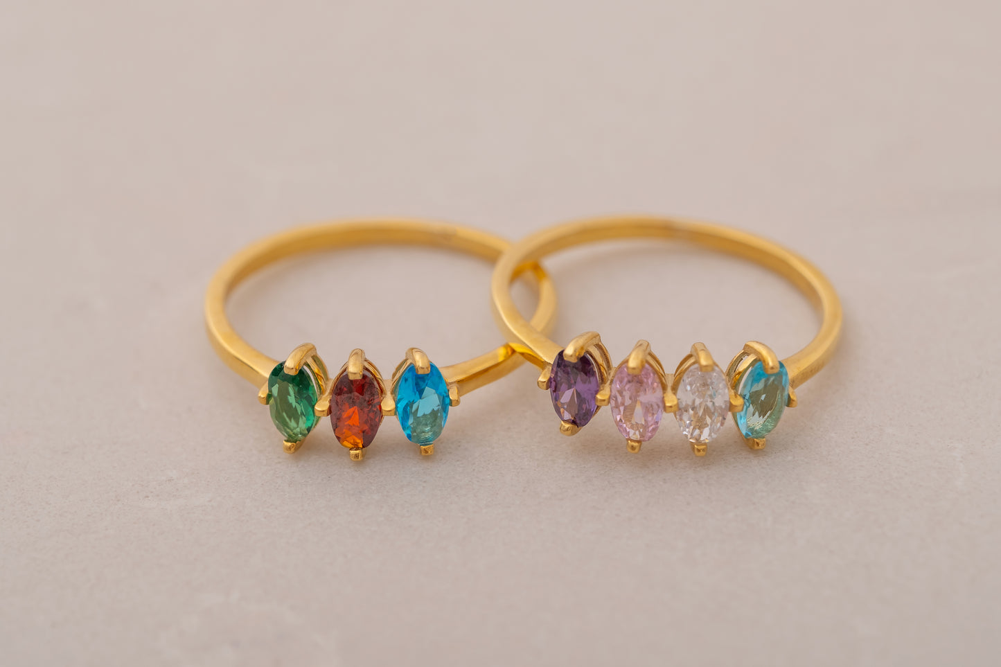 Oval Doğum Taşlı Minimal Yüzük | 925 Gümüş