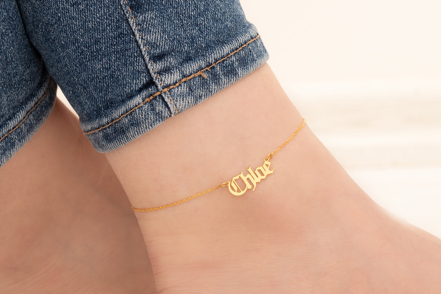 Forse Zincirli İsim Halhal | 925 Gümüş