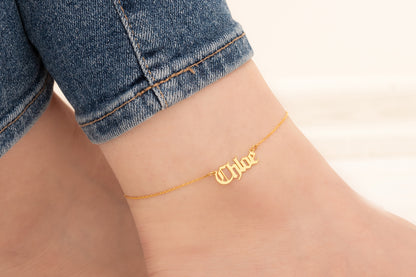 Forse Zincirli İsim Halhal | 925 Gümüş