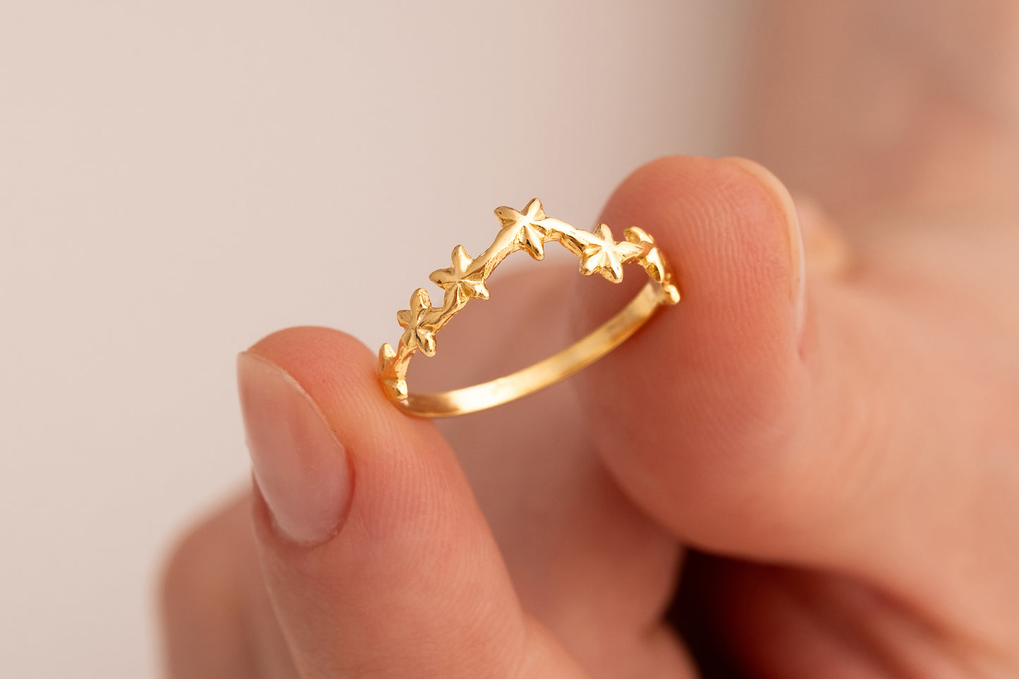 Yedi Yıldızlı Yüzük | 14 Ayar Altın