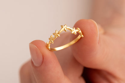 Yedi Yıldızlı Yüzük | 14 Ayar Altın