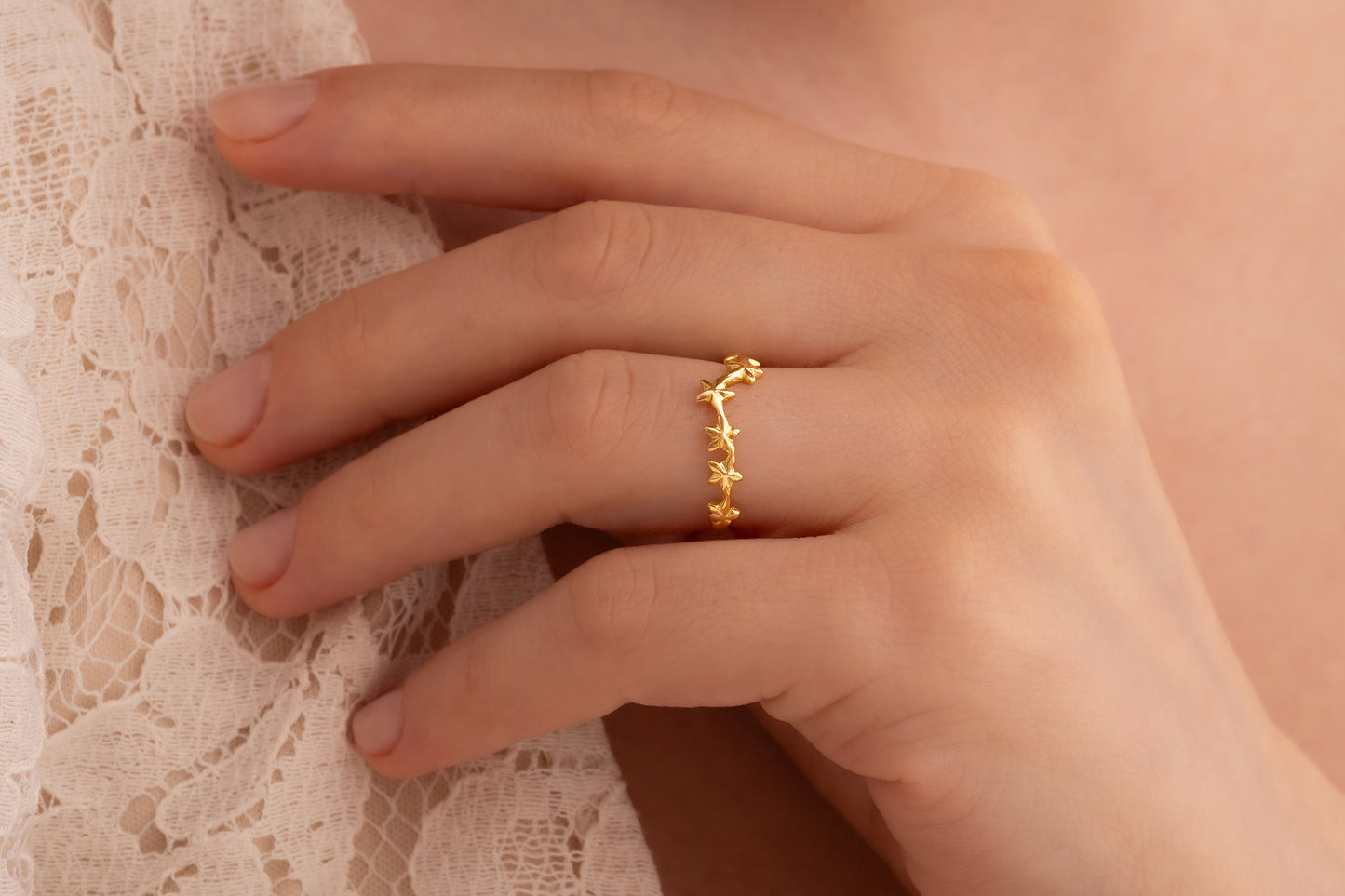 Yedi Yıldızlı Yüzük | 14 Ayar Altın