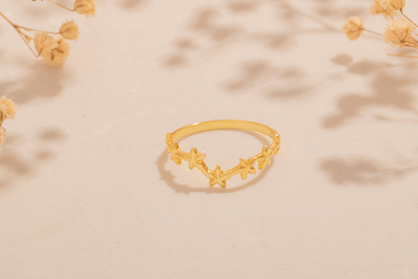 Yedi Yıldızlı Yüzük | 14 Ayar Altın