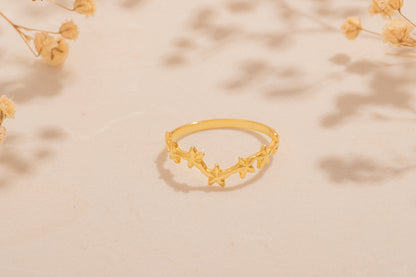 Yedi Yıldızlı Yüzük | 14 Ayar Altın