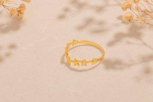 Yedi Yıldızlı Yüzük | 14 Ayar Altın