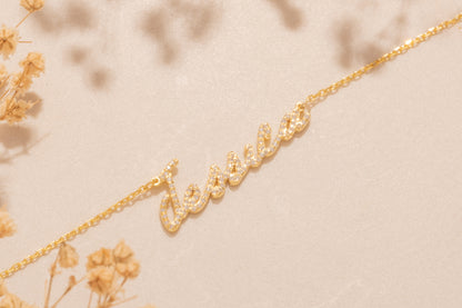 Taşlı İsim Kolye | 925 Gümüş