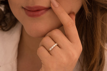 Renkli Zirkon Taşlı Yüzük | 14 Ayar Altın