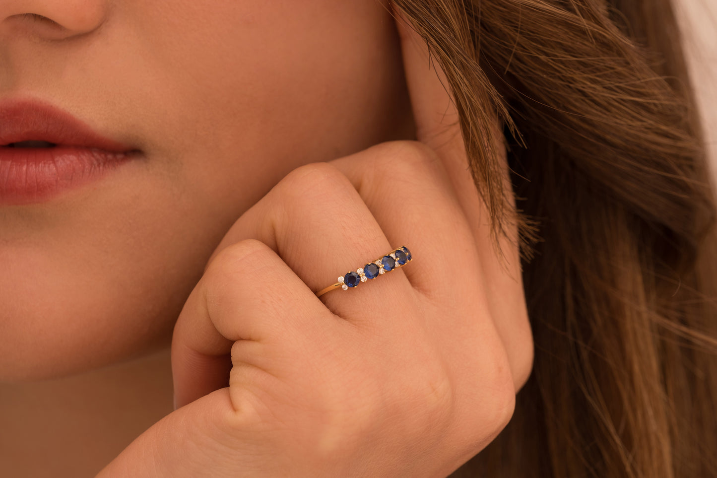 Renkli Zirkon Taşlı Yüzük | 14 Ayar Altın