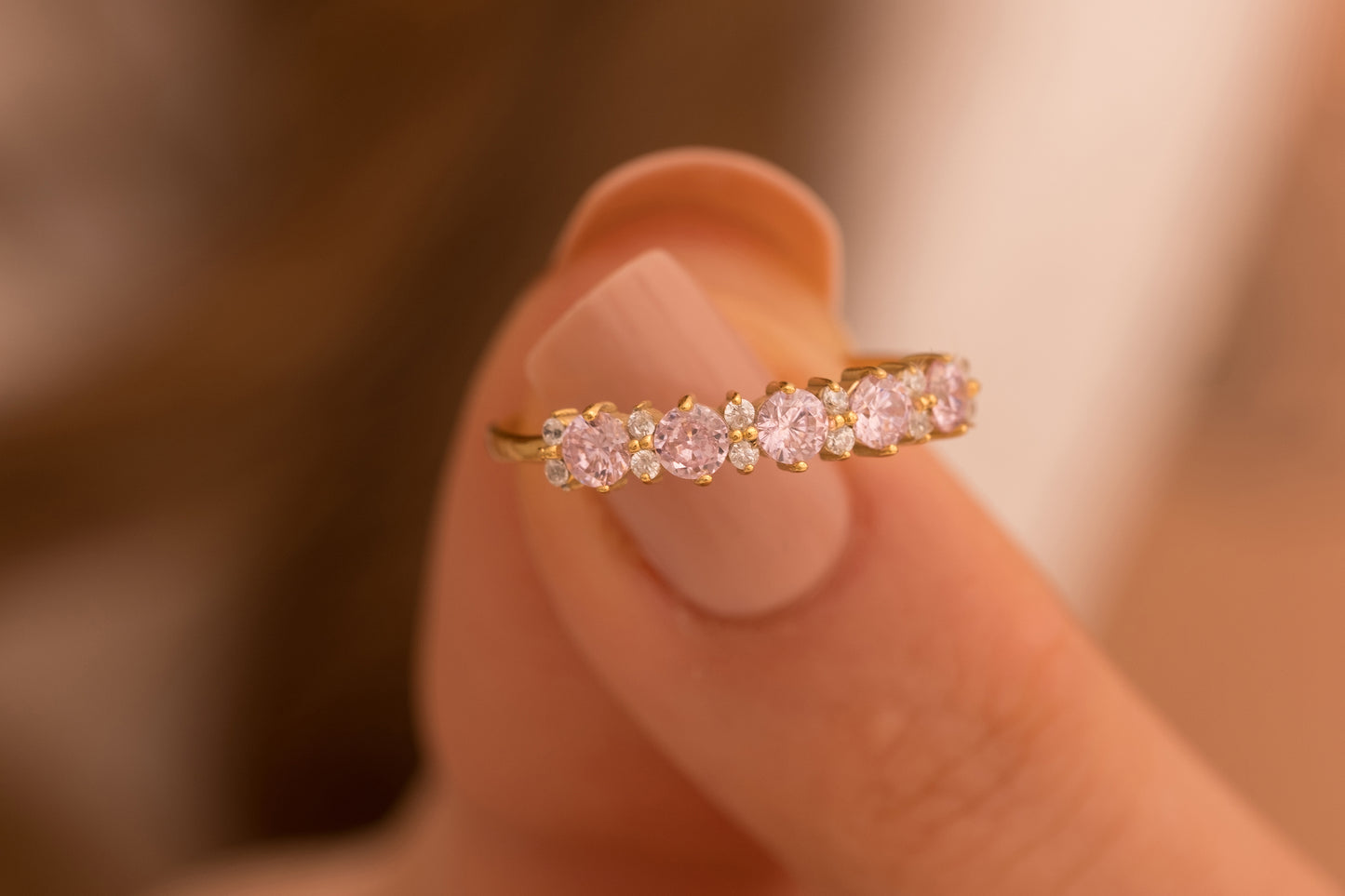 Renkli Zirkon Taşlı Yüzük | 14 Ayar Altın