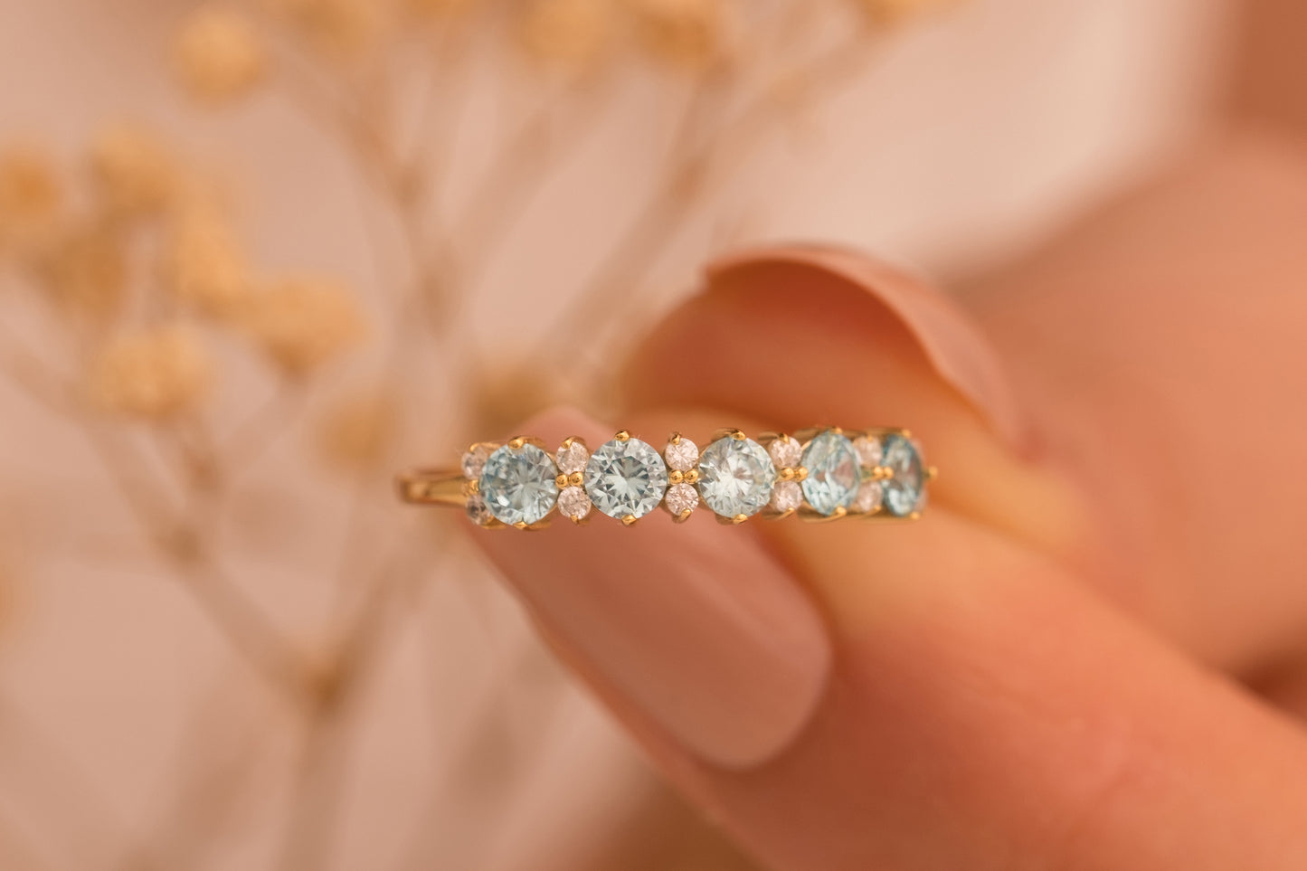 Renkli Zirkon Taşlı Yüzük | 14 Ayar Altın