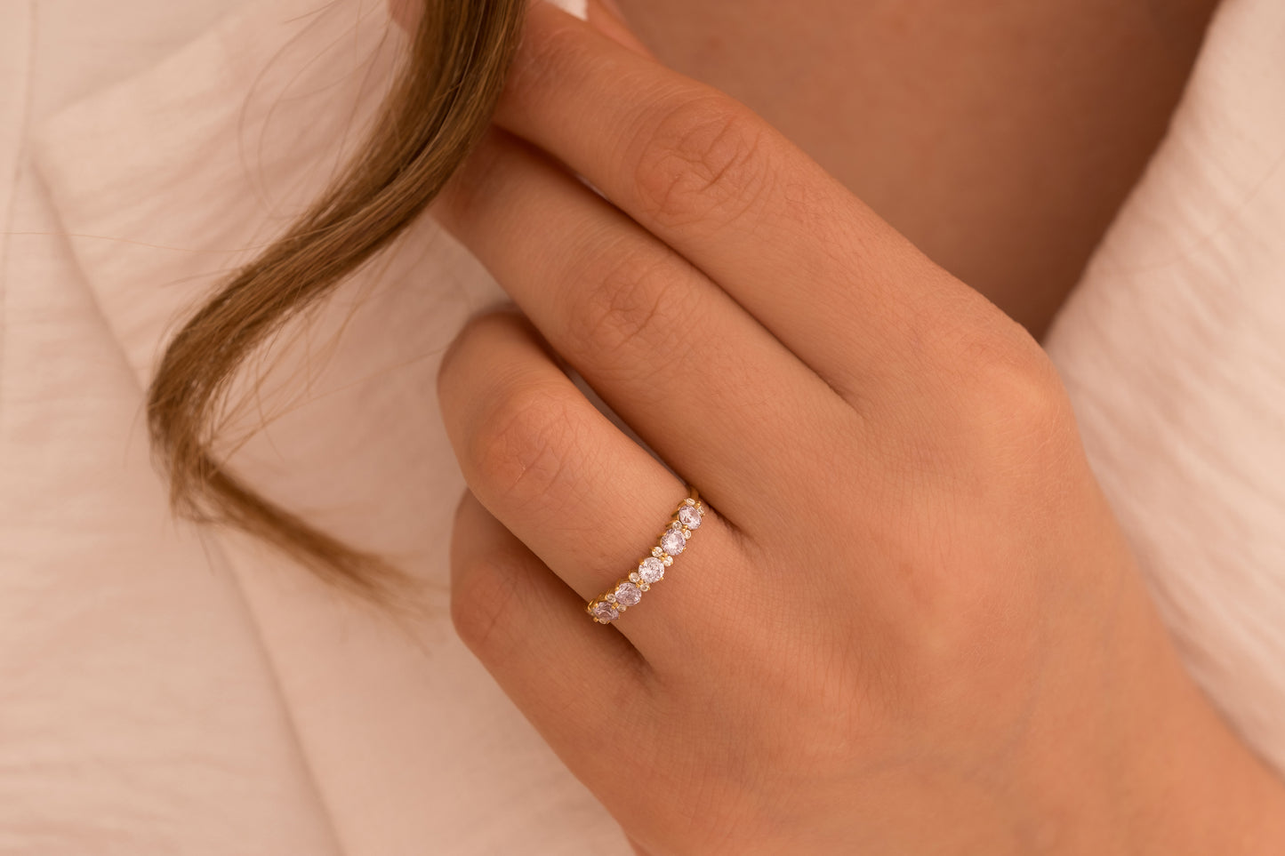 Renkli Zirkon Taşlı Yüzük | 14 Ayar Altın