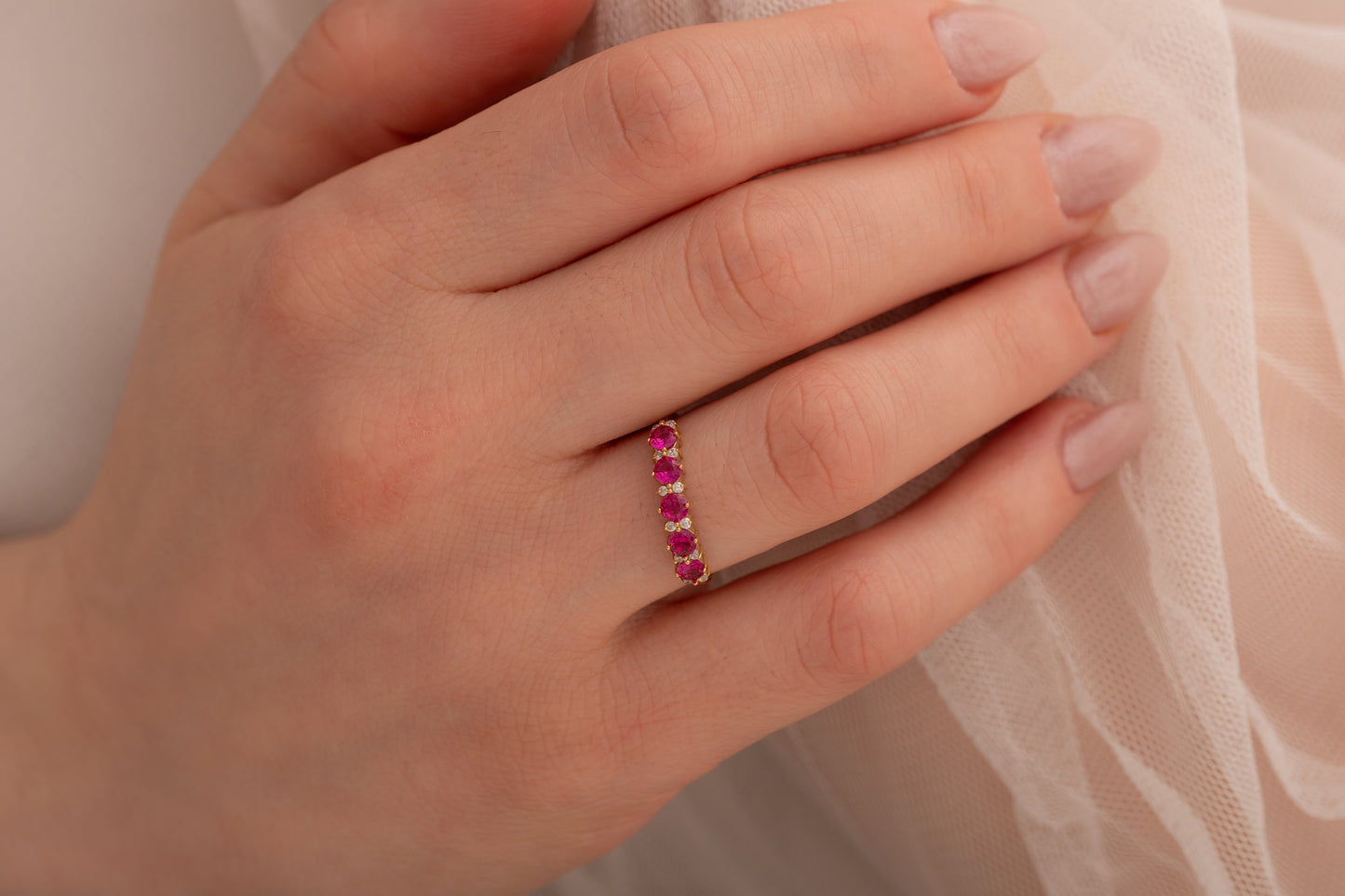 Renkli Zirkon Taşlı Yüzük | 925 Gümüş