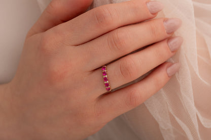 Renkli Zirkon Taşlı Yüzük | 925 Gümüş