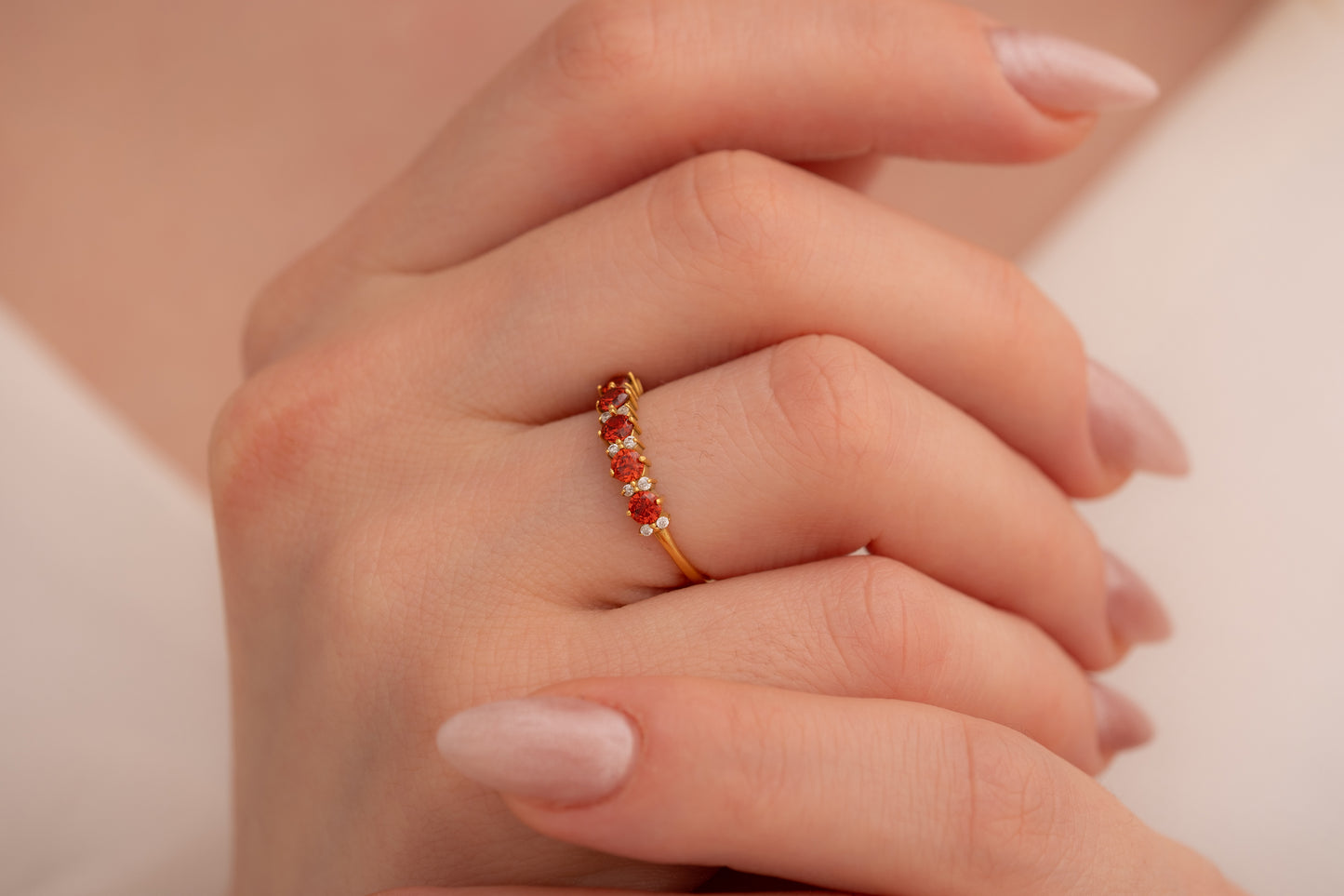 Renkli Zirkon Taşlı Yüzük | 925 Gümüş