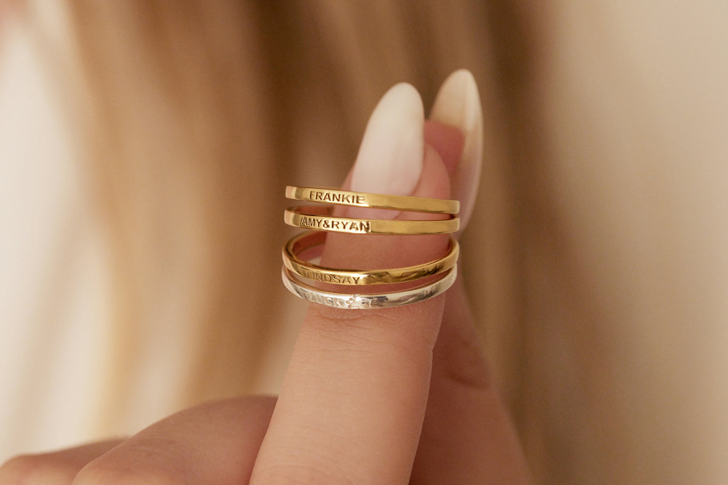 Minimal Kazıma Yüzük | 14 Ayar Altın