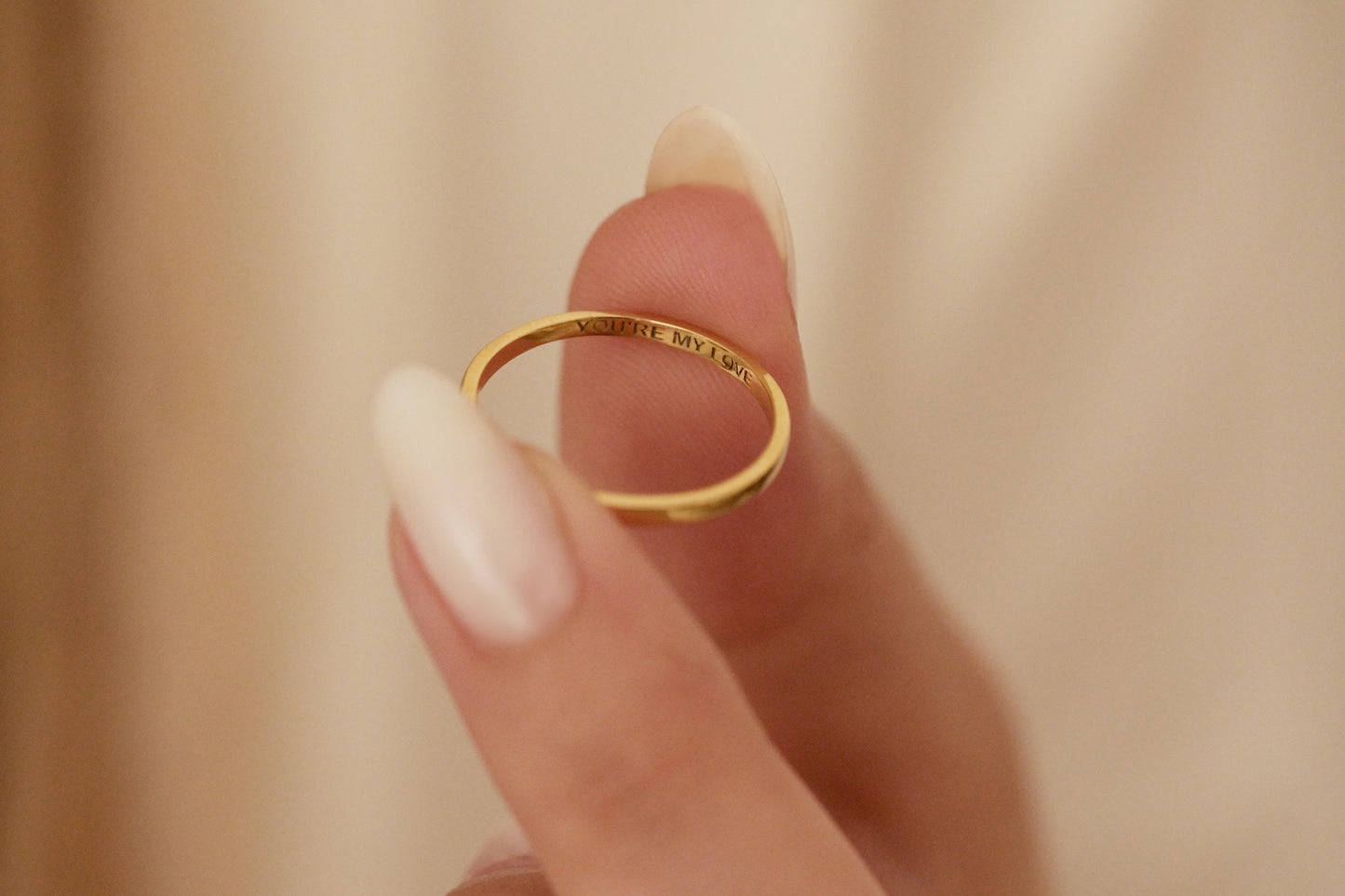 Minimal Kazıma Yüzük | 14 Ayar Altın