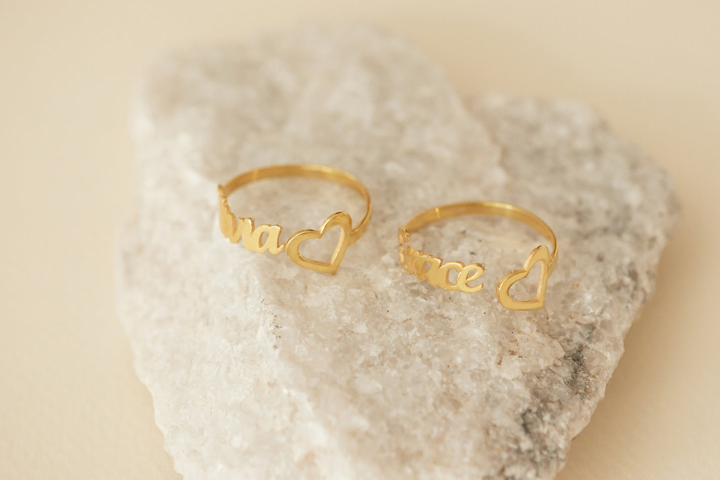 Kalpli İsim Yüzük | 925 Gümüş