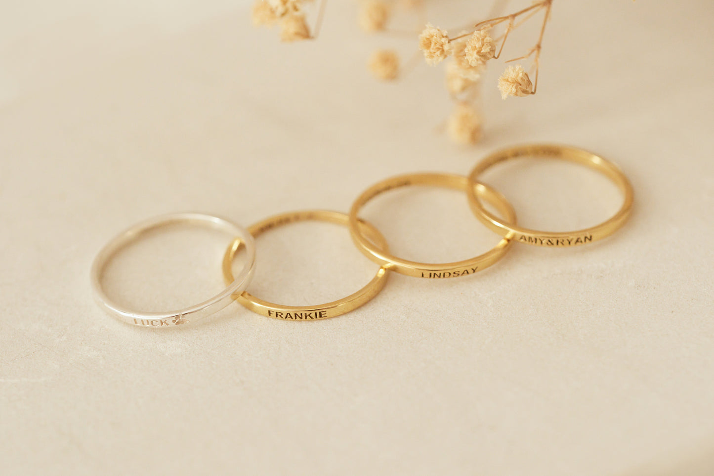 Minimal Kazıma Yüzük | 14 Ayar Altın