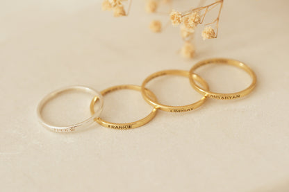 Minimal Kazıma Yüzük | 14 Ayar Altın