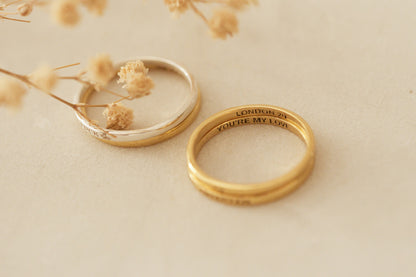 Minimal Kazıma Yüzük | 14 Ayar Altın