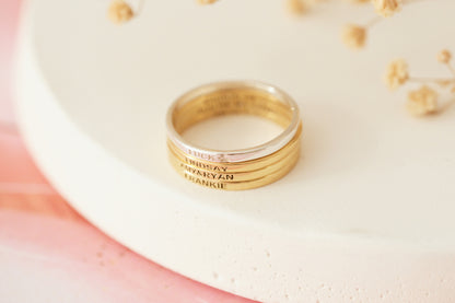 Minimal Kazıma Yüzük | 14 Ayar Altın