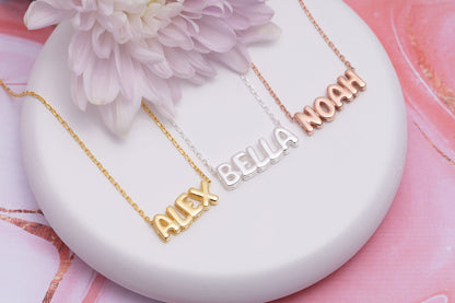 Forse Zincirli Balon Harf İsim Kolye | 925 Gümüş