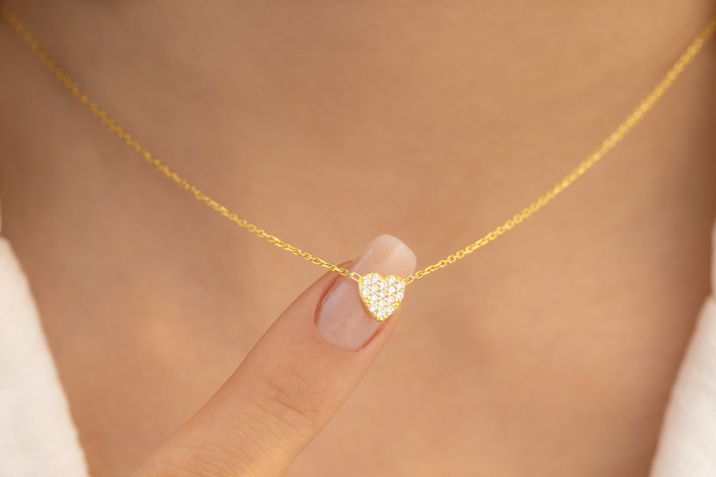 Taşlı Kalp Kolye | 925 Gümüş