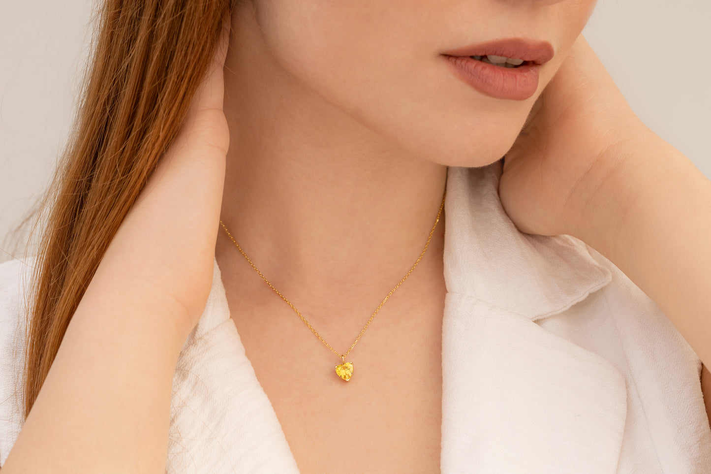 Doğum Taşlı Renkli Kalp Kolye | 925 Gümüş