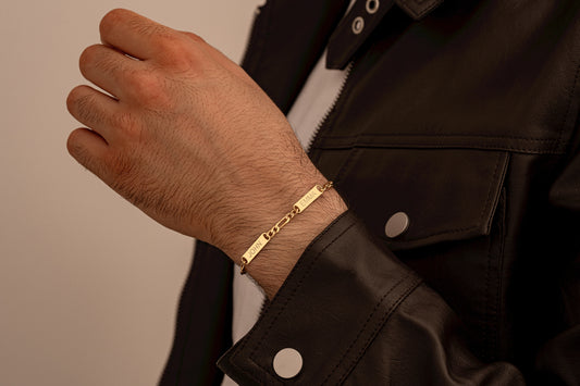 Figaro Zincirli Baget İsim Bileklik | 925 Gümüş