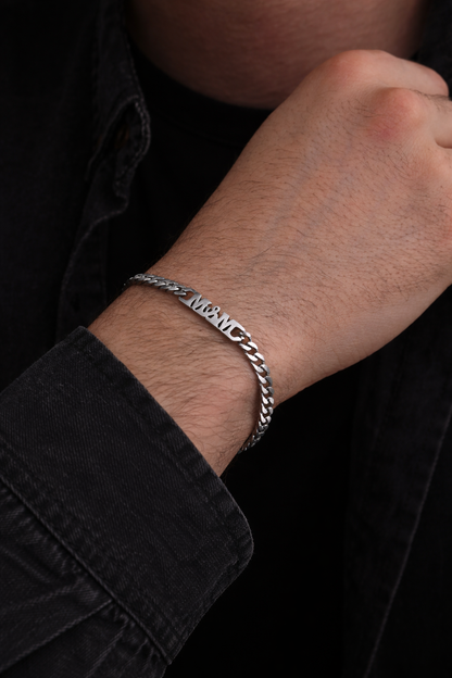 Unisex Gurmet Harf | İsim bileklik 925 Gümüş