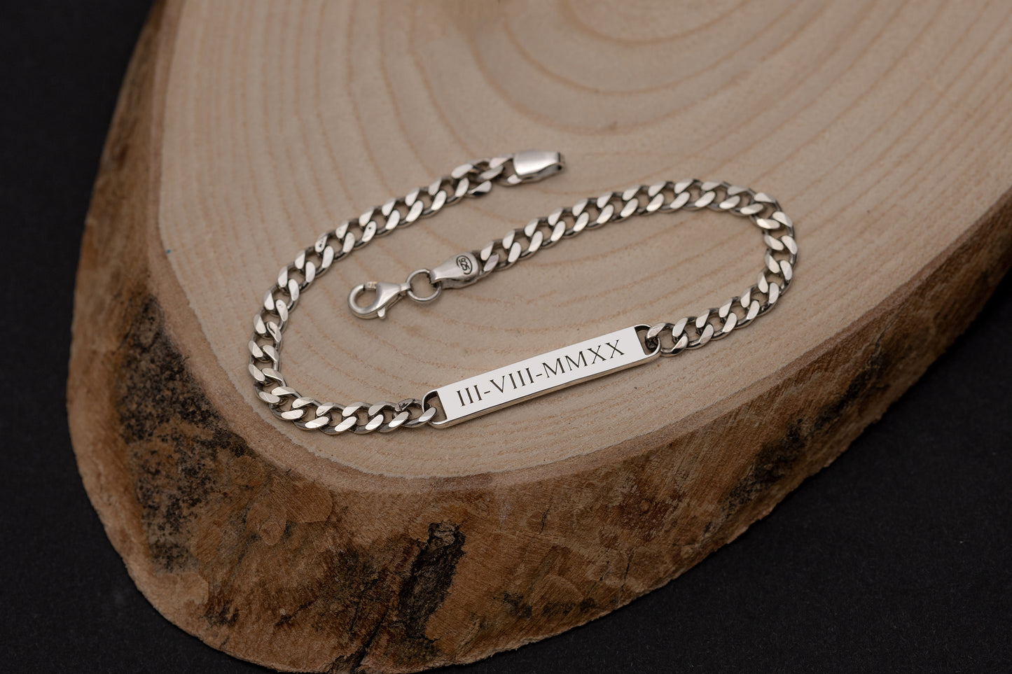 Erkek Gurmet Baget İsim Bileklik | 925 Gümüş